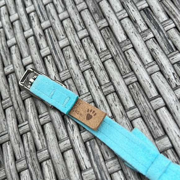Susan Lanci Tiffany Blue Swarovski Dog Collar : Small - Picture 2 of 3